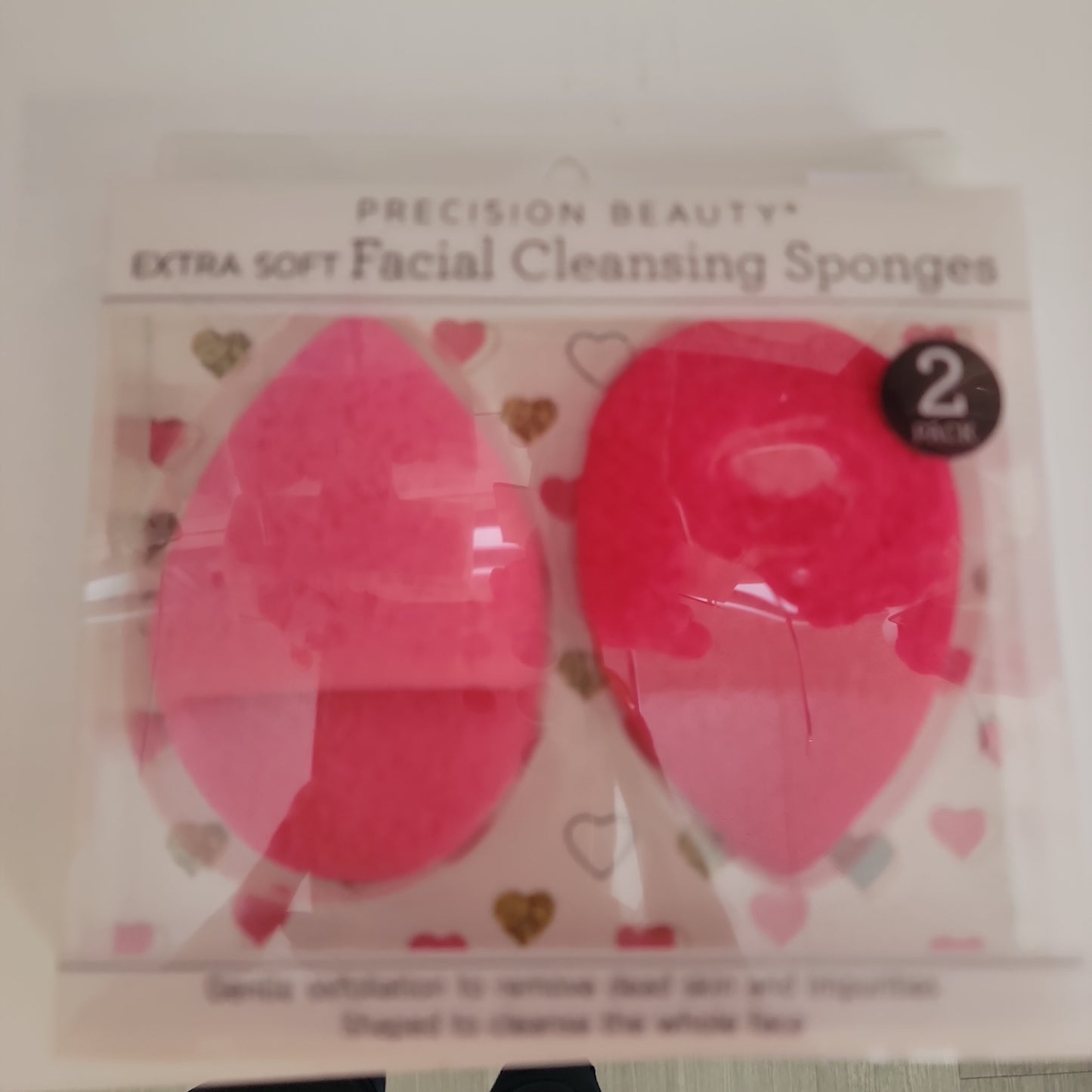 Facial Cleansing Sponges Hot Pink